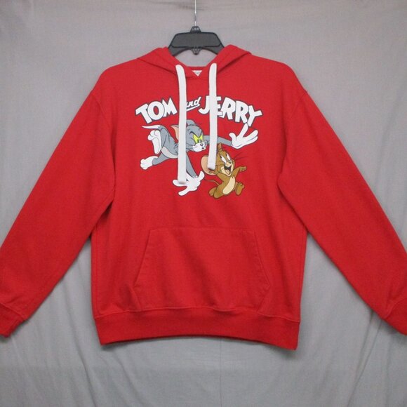 Tom & Jerry Graphic Print Hoodie Red Men Size | M - Picture 2 of 10